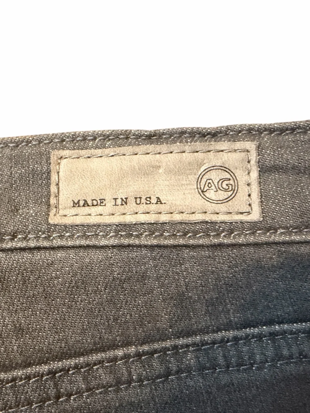 AG Adriano Goldschmied The Stevie Ankle Gray Slim Straight Jeans 28 Made USA
